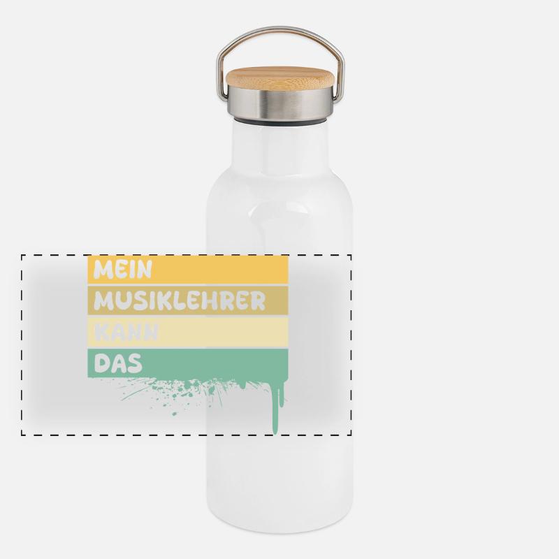 Panorama Thermosflasche mit Bambusdeckel