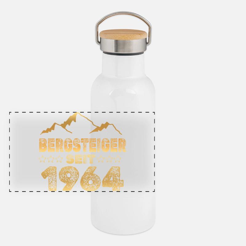 1964 Gourde isotherme avec bouchon en bambou