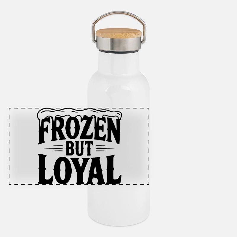 Frozen but Loyal Panoramic Thermal Bottle with Bamboo Lid
