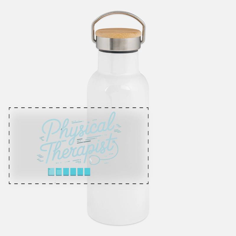 Zukunfts-Physiotherapeut Panorama Thermosflasche mit Bambusdeckel
