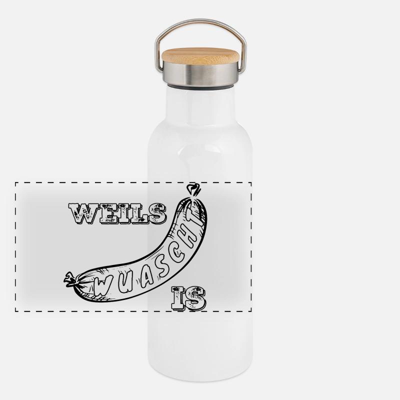 Weils Wuascht est Gourde isotherme avec bouchon en bambou