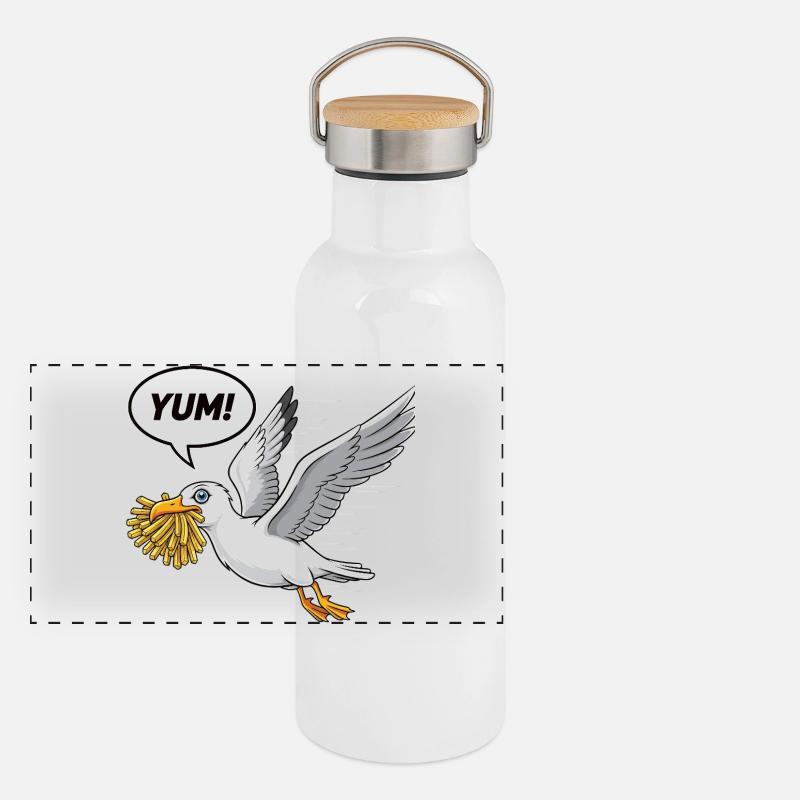 Boulderer Colorsplash Boulder Bouldern Panorama Thermosflasche mit Bambusdeckel