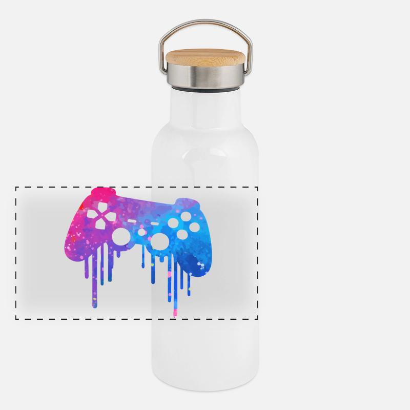 Panorama Thermosflasche mit Bambusdeckel