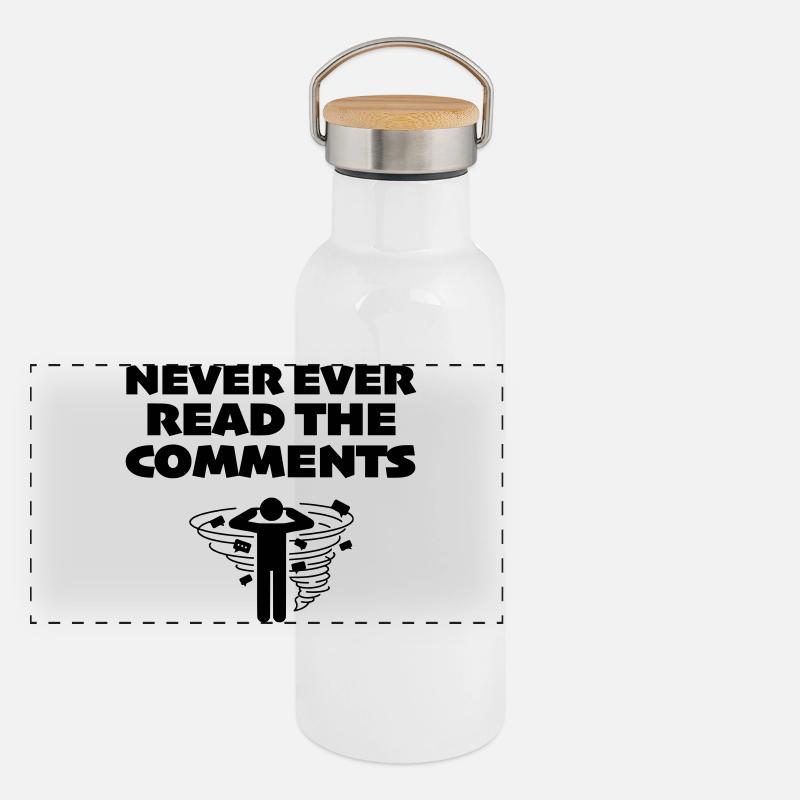 Never Ever Read the Comments Online Panoramic Thermal Bottle with Bamboo Lid