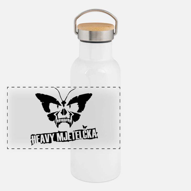 HEAVY MJETELČKA Panoramic Thermal Bottle with Bamboo Lid