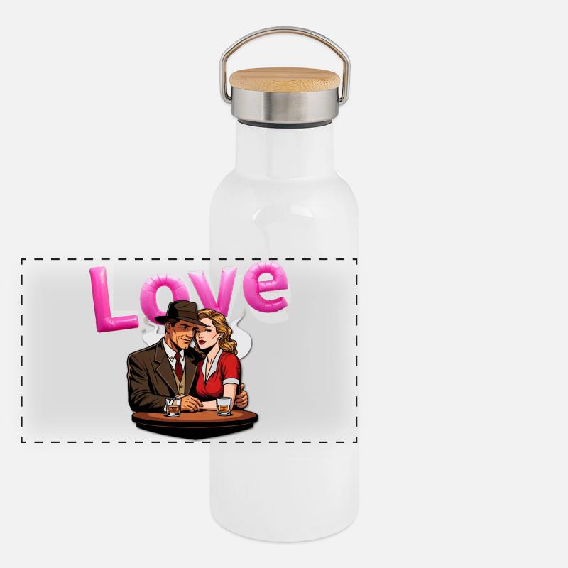 Love + Lovers Panoramic Thermal Bottle with Bamboo Lid