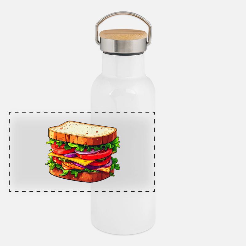 Sandwich Panoramic Thermal Bottle with Bamboo Lid