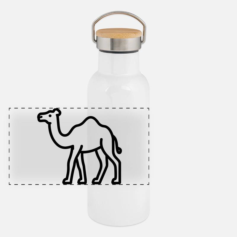 Panorama Thermosflasche mit Bambusdeckel