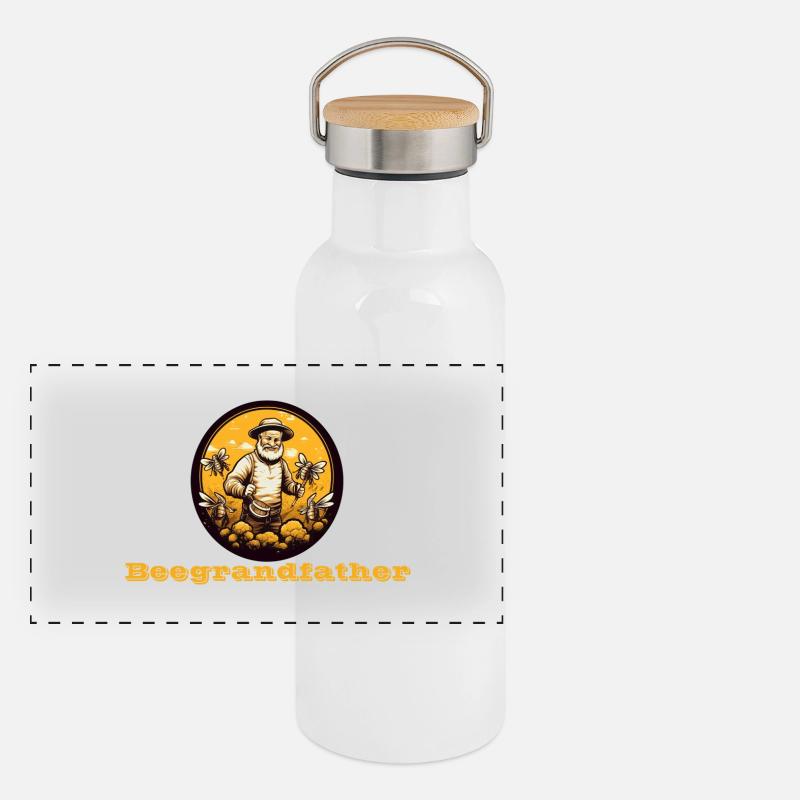 Panorama Thermosflasche mit Bambusdeckel