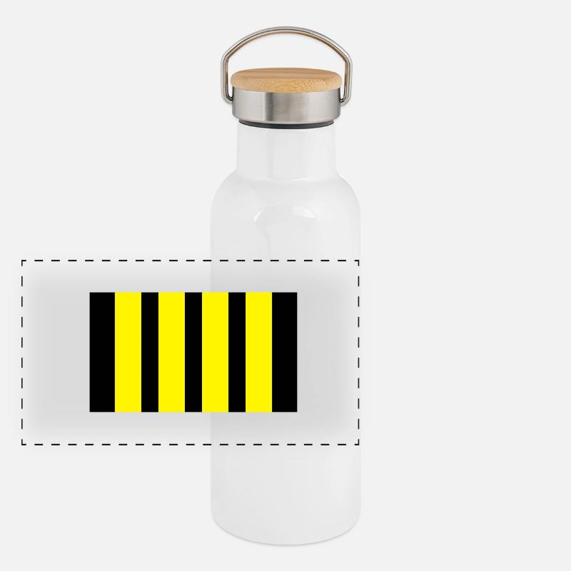 piloten schulterklappe Panorama Thermosflasche mit Bambusdeckel