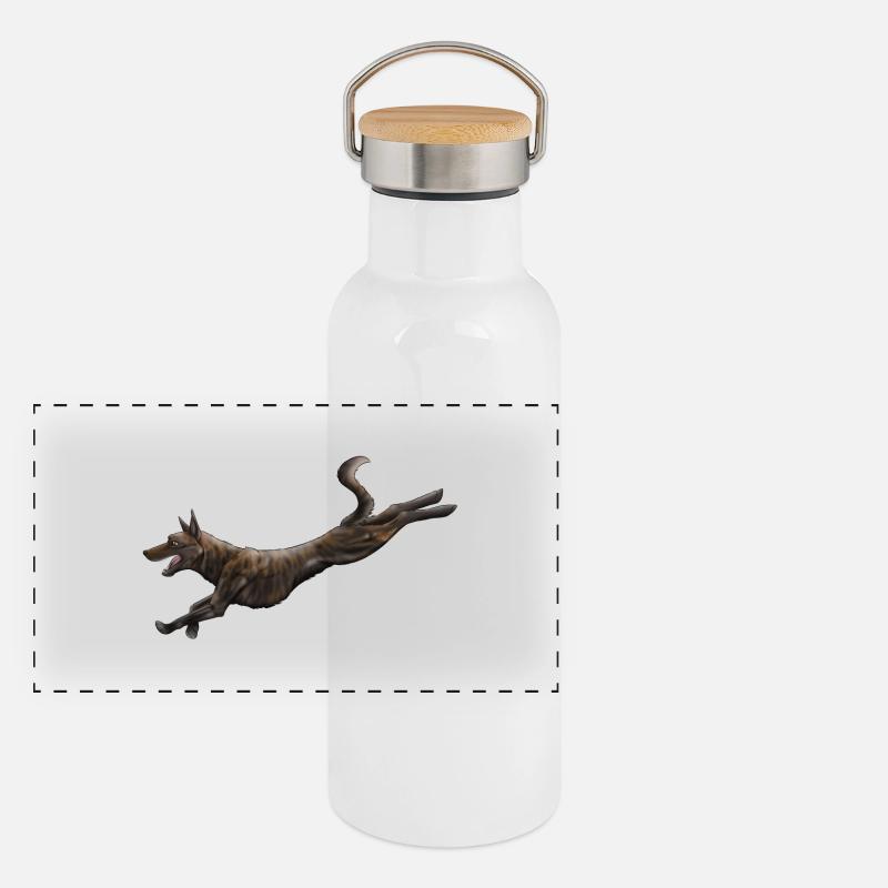 Dutch Shepherd Panoramic Thermal Bottle with Bamboo Lid