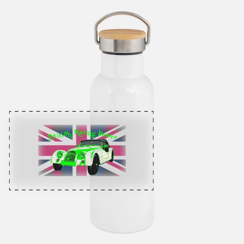 Morgan - Gourde isotherme avec bouchon en bambou - blanc