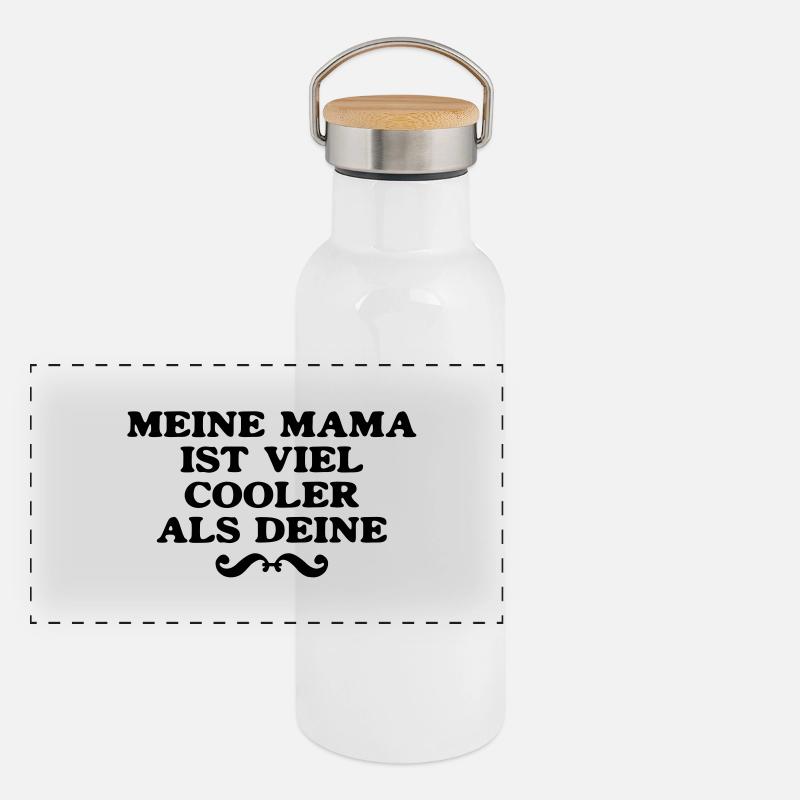 ma mère est plus cool que le vôtre Gourde isotherme avec bouchon en bambou