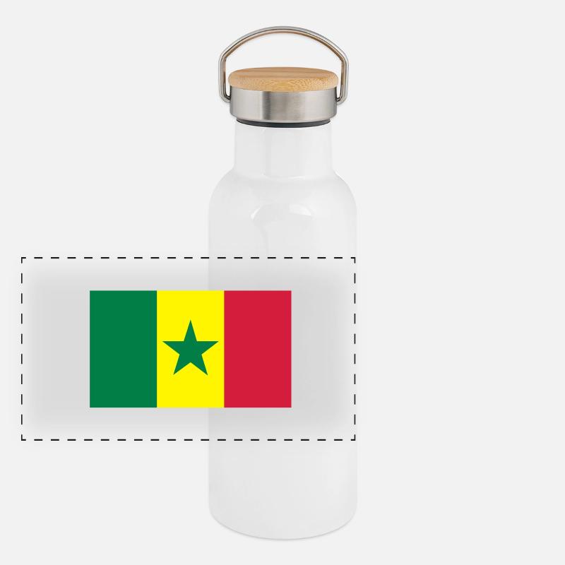 Sénégal Gourde isotherme avec bouchon en bambou