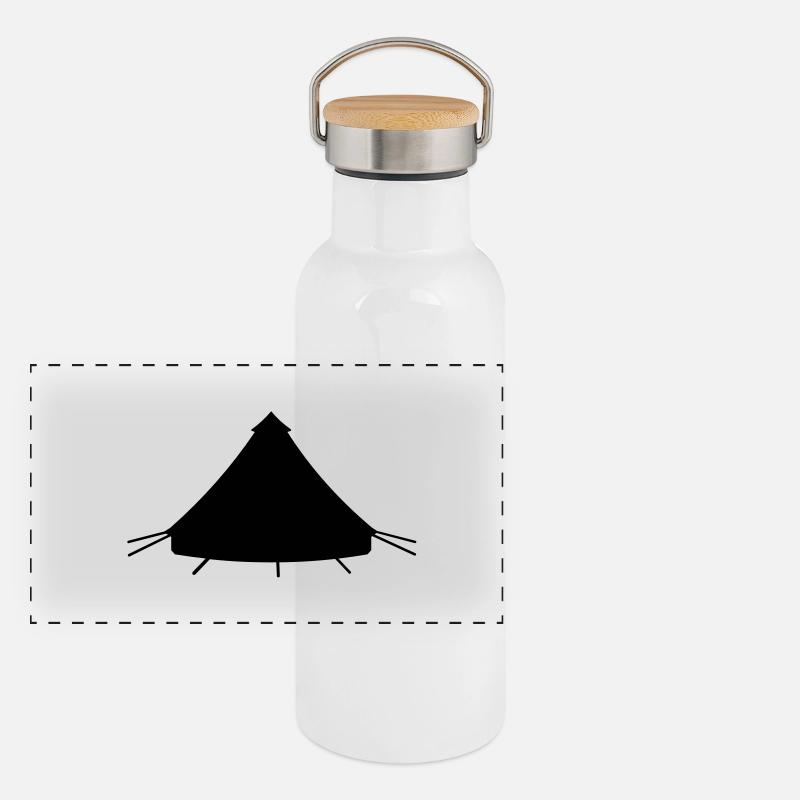 Zelt Panorama Thermosflasche mit Bambusdeckel