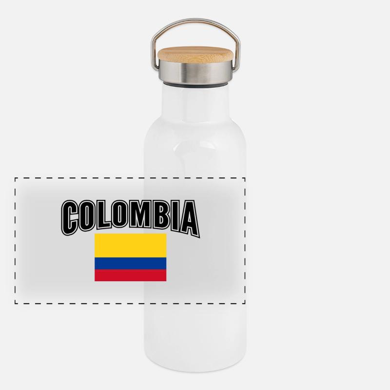 Colombie Gourde isotherme avec bouchon en bambou