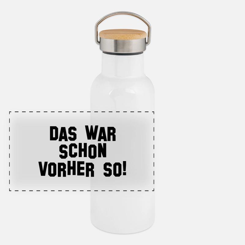 Das war schon vorher so (D00041) Panorama Thermosflasche mit Bambusdeckel