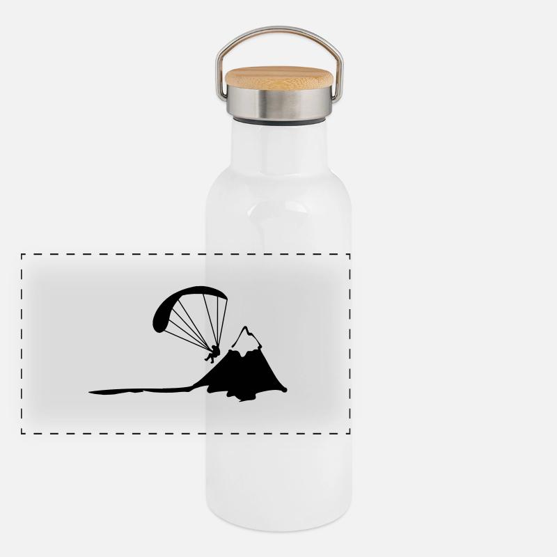 paragliding Panorama Thermosflasche mit Bambusdeckel