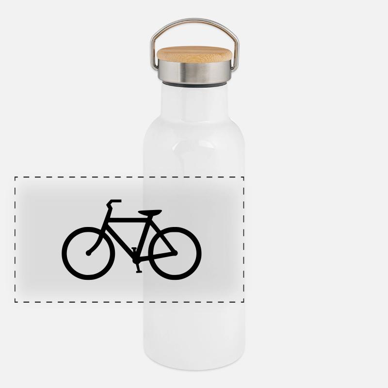 bicyclette Gourde isotherme avec bouchon en bambou