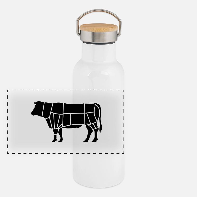 Thermos con coperchio in bambù