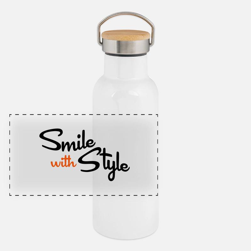 smile Gourde isotherme avec bouchon en bambou