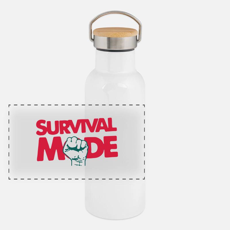 Survival Mode Panoramic Thermal Bottle with Bamboo Lid