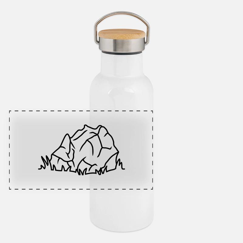 Stone Gourde isotherme avec bouchon en bambou