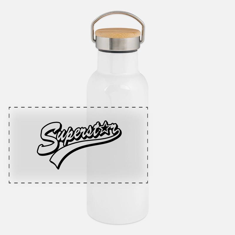 Panorama Thermosflasche mit Bambusdeckel