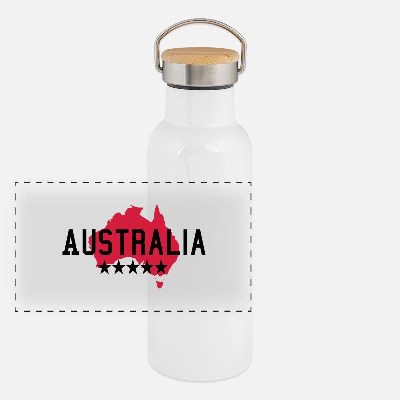Australien Panorama Thermosflasche mit Bambusdeckel