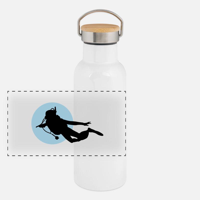 Diving Panorama Thermosflasche mit Bambusdeckel