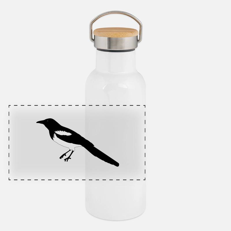 Panorama Thermosflasche mit Bambusdeckel