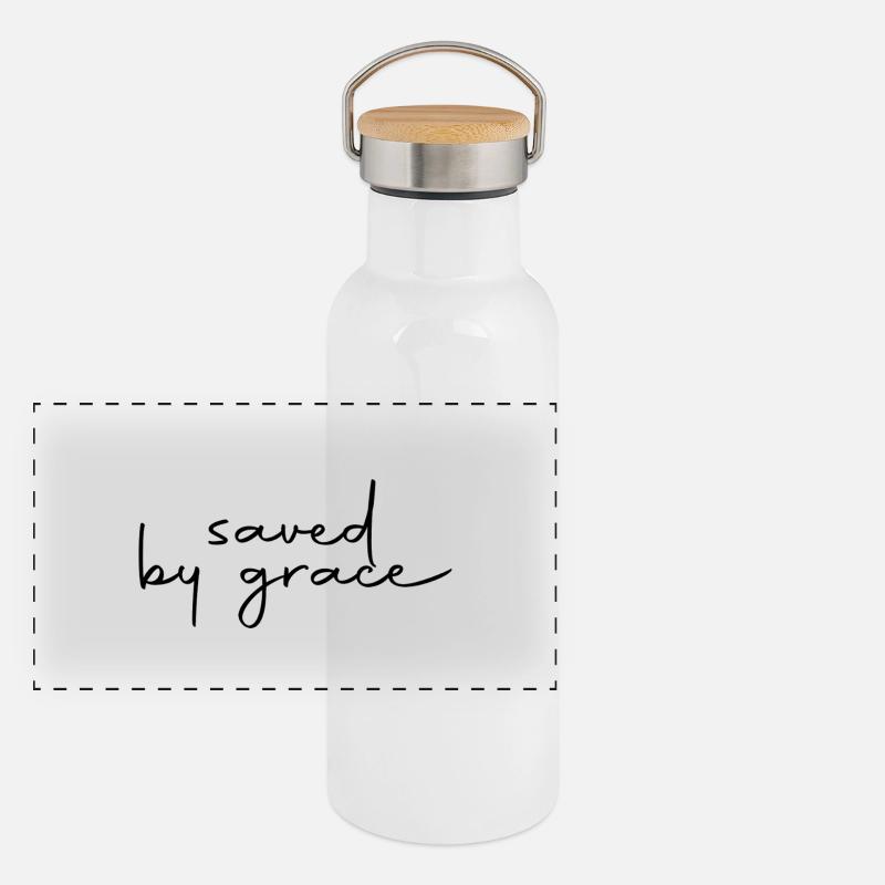 saved by grace Panorama Thermosflasche mit Bambusdeckel