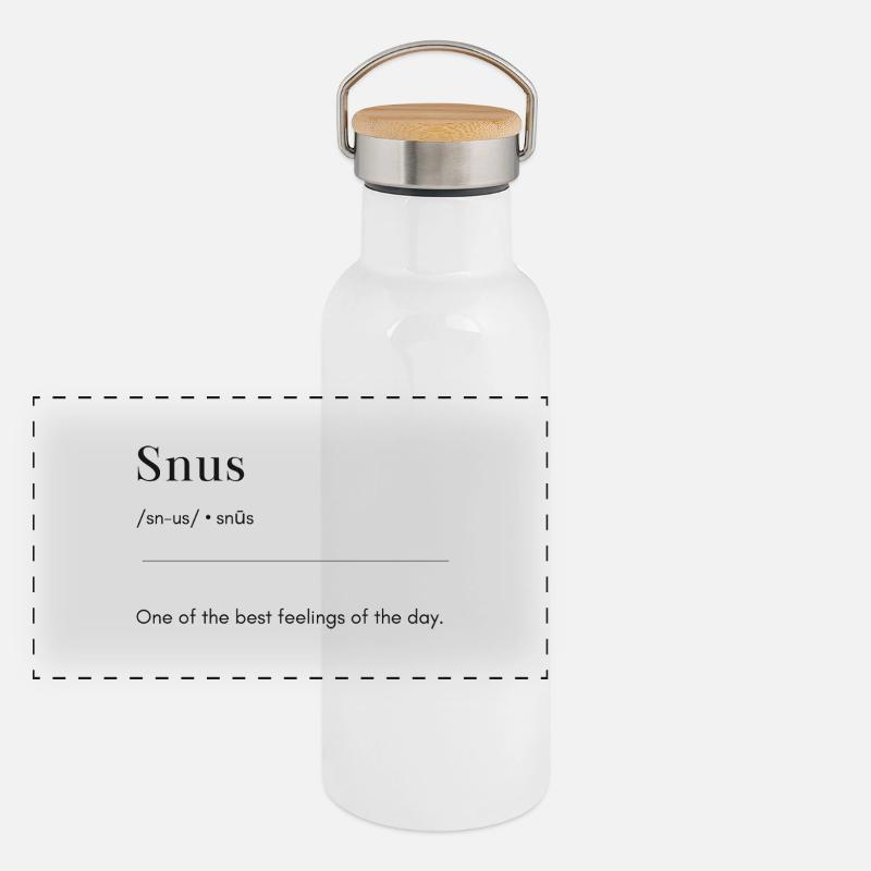Snus erklärung Panorama Thermosflasche mit Bambusdeckel