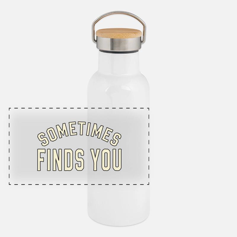 FINDET DICH MANCHMAL Panorama Thermosflasche mit Bambusdeckel