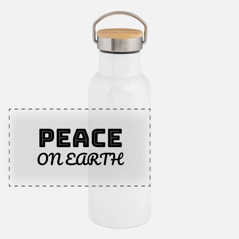Peace on earth Panoramic Thermal Bottle with Bamboo Lid