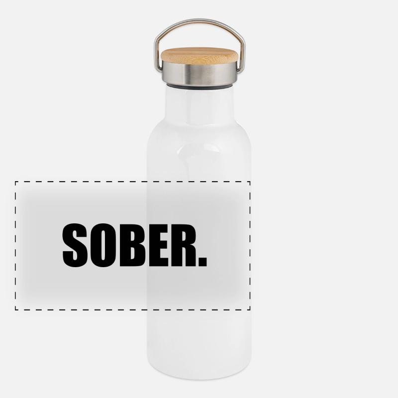 Sober Panorama Thermosflasche mit Bambusdeckel
