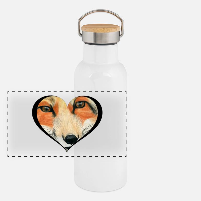Fuchs Panorama Thermosflasche mit Bambusdeckel