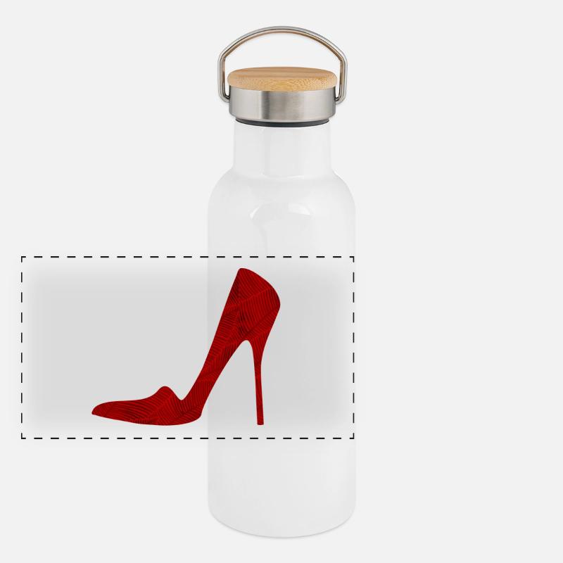 talons hauts rouges / chaussures / Parti / Date / cadeau Gourde isotherme avec bouchon en bambou