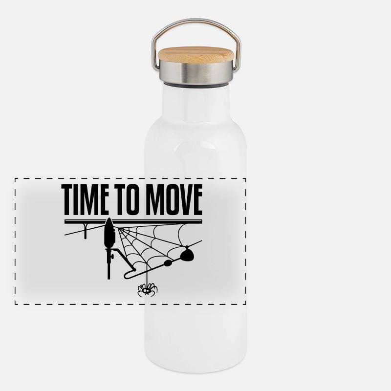 TIME TO MOVE Panoramic Thermal Bottle with Bamboo Lid