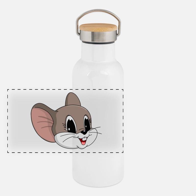 lorey.w "kleine Maus", Mädchen Panorama Thermosflasche mit Bambusdeckel