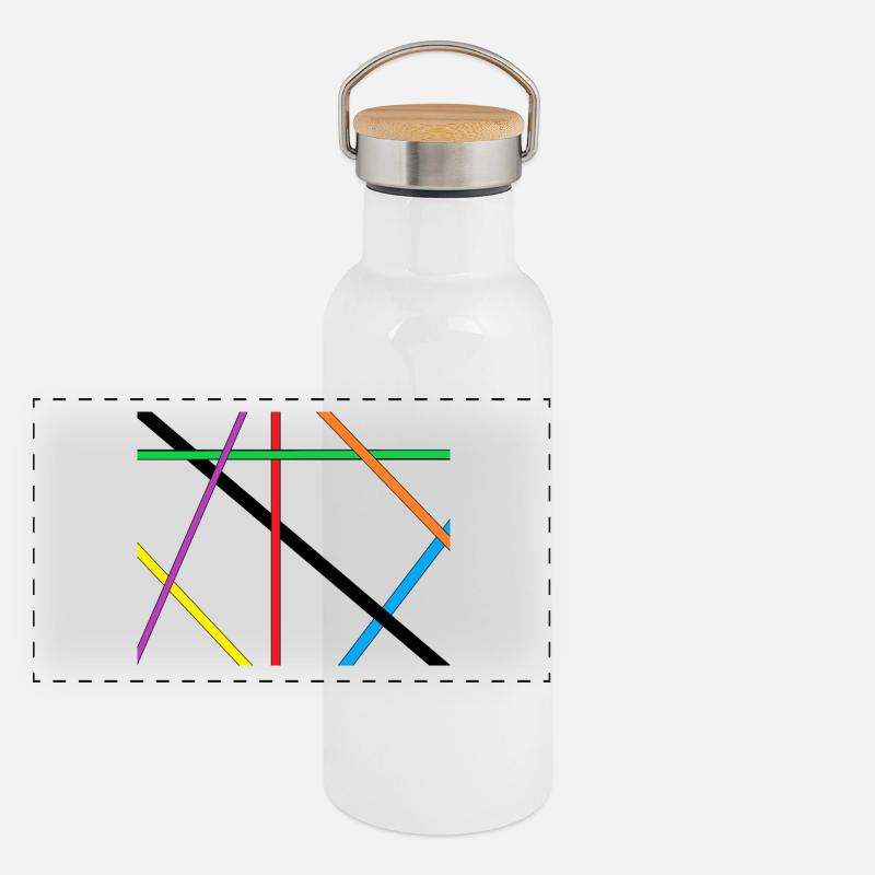 stripe Panoramic Thermal Bottle with Bamboo Lid