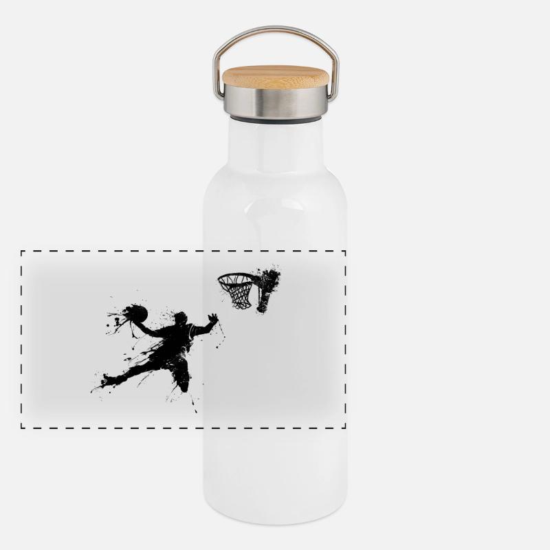 baketballer dunking II Panoramic Thermal Bottle with Bamboo Lid