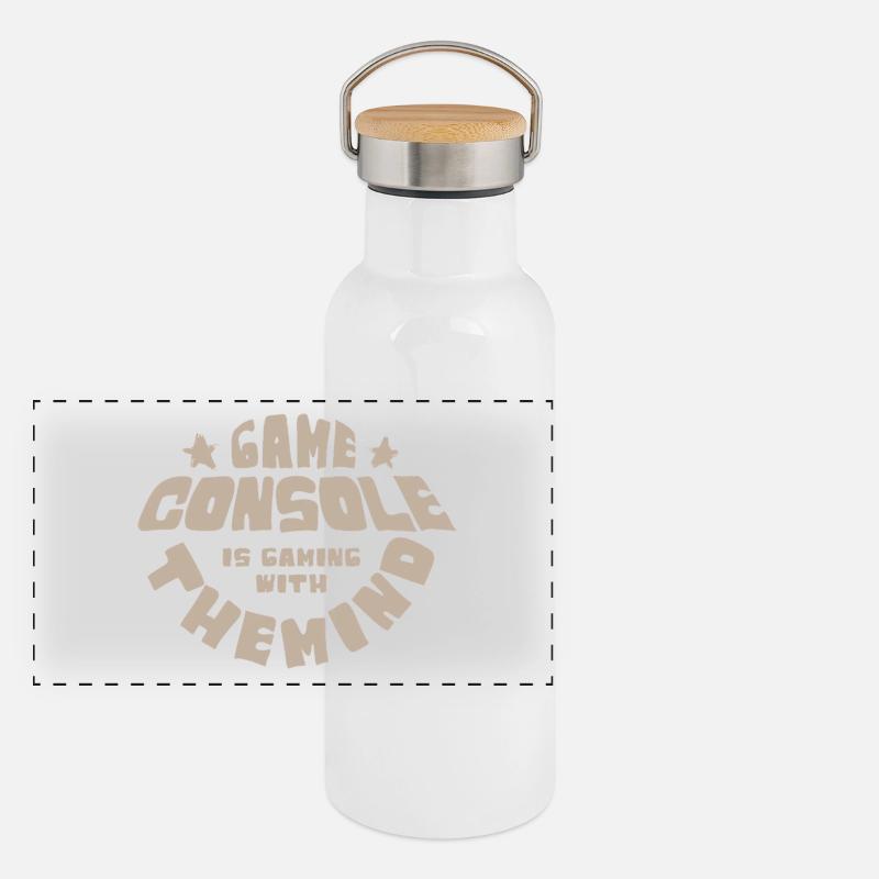 Console de jeu rétro pour les vrais joueurs Gourde isotherme avec bouchon en bambou