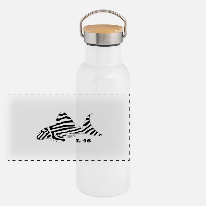 Logo L46 Gourde isotherme avec bouchon en bambou