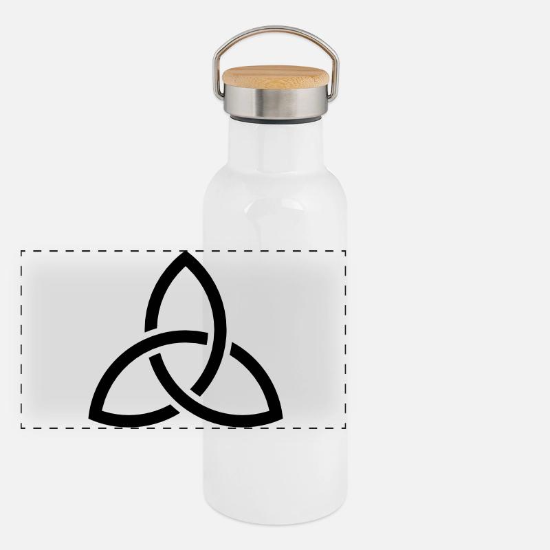 Celtic Knot Panorama Thermosflasche mit Bambusdeckel