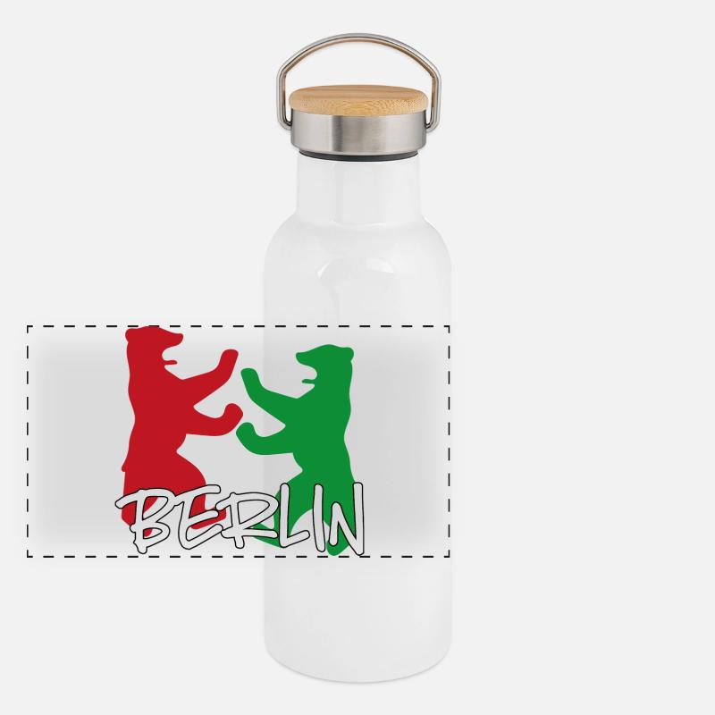 Berlin Panorama Thermosflasche mit Bambusdeckel