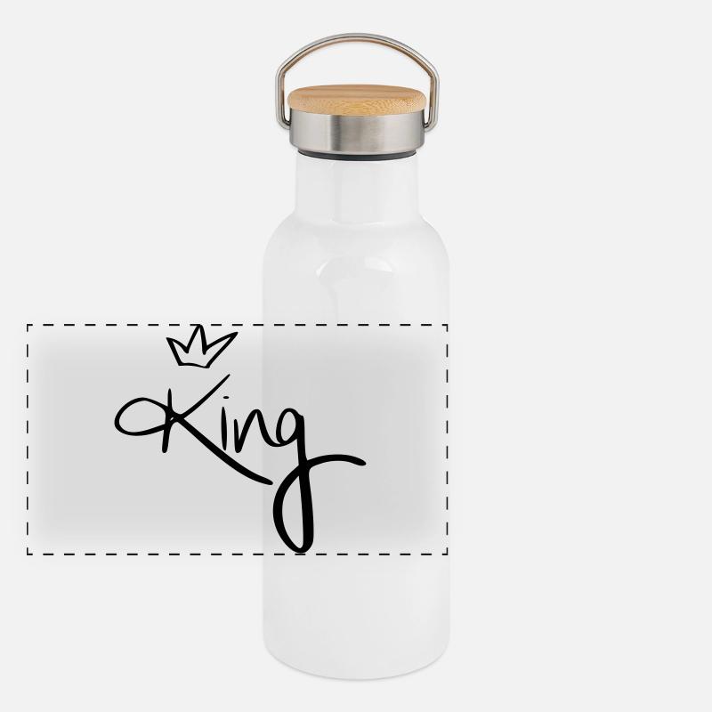 Roi. Gourde isotherme avec bouchon en bambou