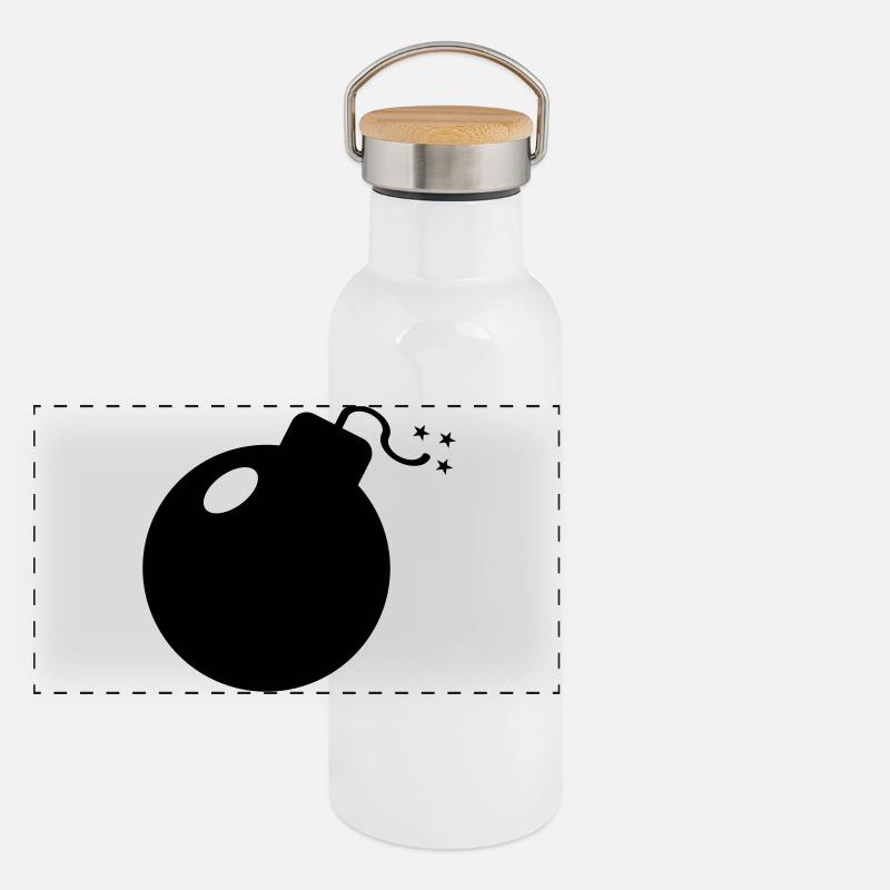 BOMBE Panorama Thermosflasche mit Bambusdeckel