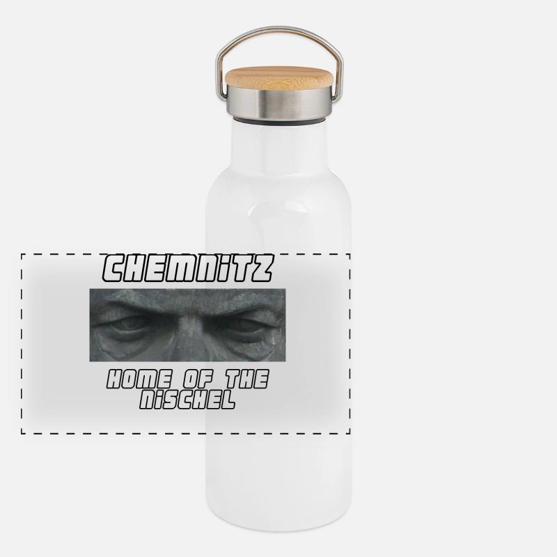 Chemnitz, domicile du Nischel Gourde isotherme avec bouchon en bambou