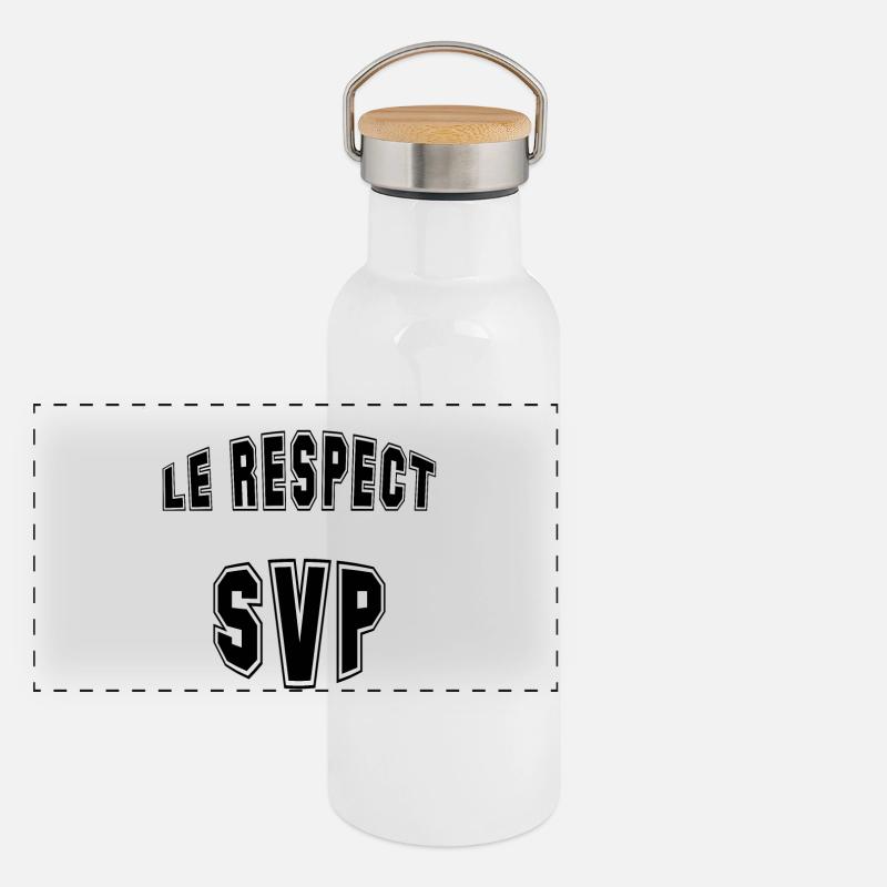 les respect Gourde isotherme avec bouchon en bambou